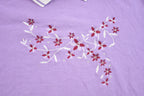 Vintage 1990s Floral Embroidered Collared Sweatshirt