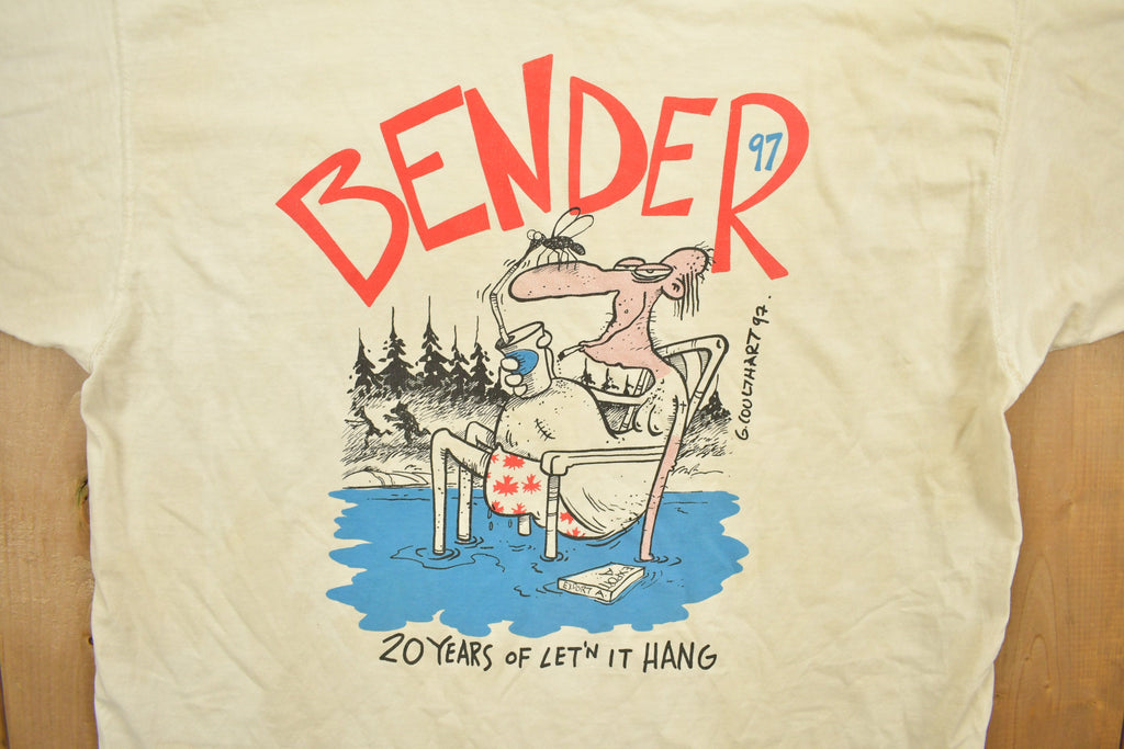 Vintage 1997 Bender Funny Graphic T-Shirt