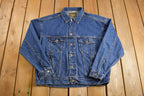 Vintage 1990s Embroidered Denim Jean Jacket
