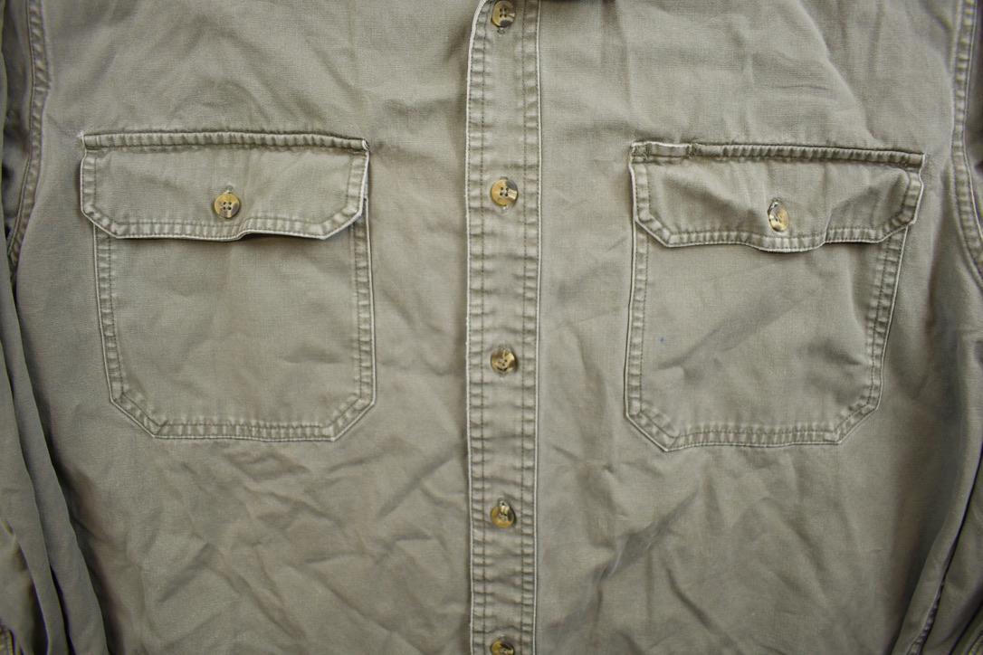 Vintage 1990s Cabelas Heavy Button Up Outdoorsman Shirt Made In USA