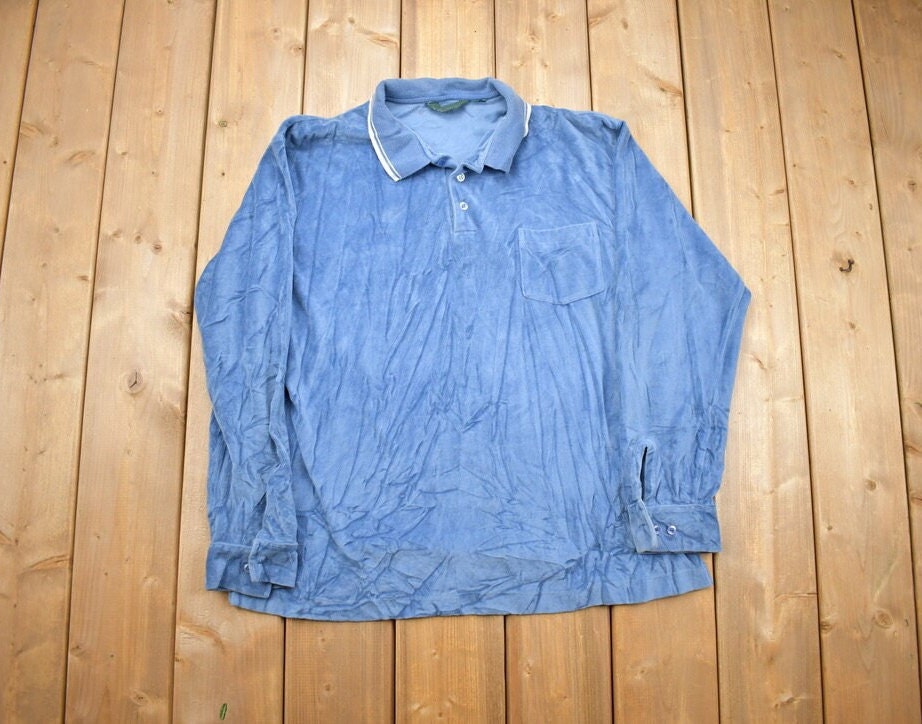 Vintage 1990s Hunters Ridge Velour Button Up Shirt