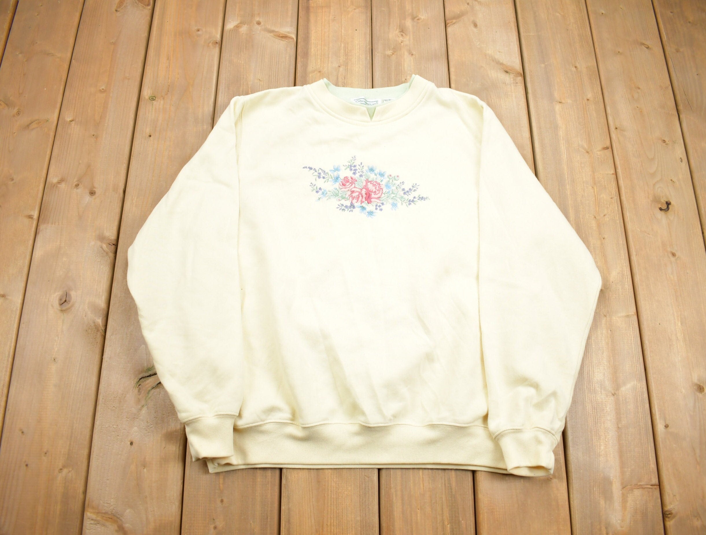 Vintage 1990s 'Shenanigans' Floral Crewneck Sweater