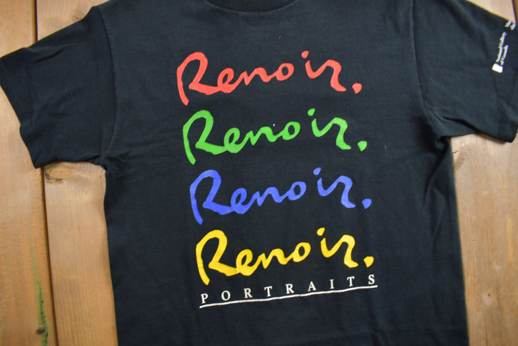 Vintage 1990s Renoir Portraits Graphic Art T-Shirt