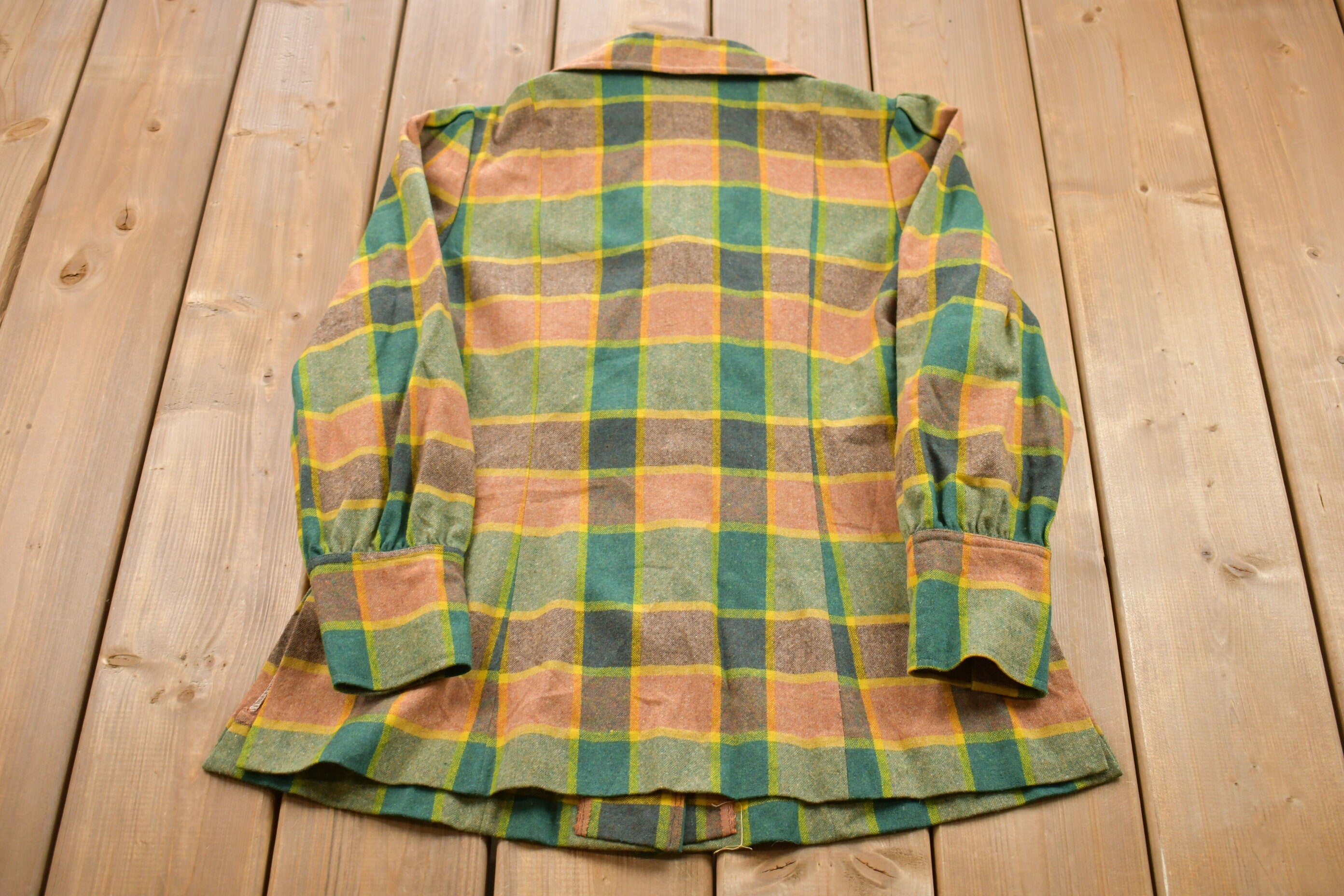 Vintage 1970s Plaid Button Up Shirt
