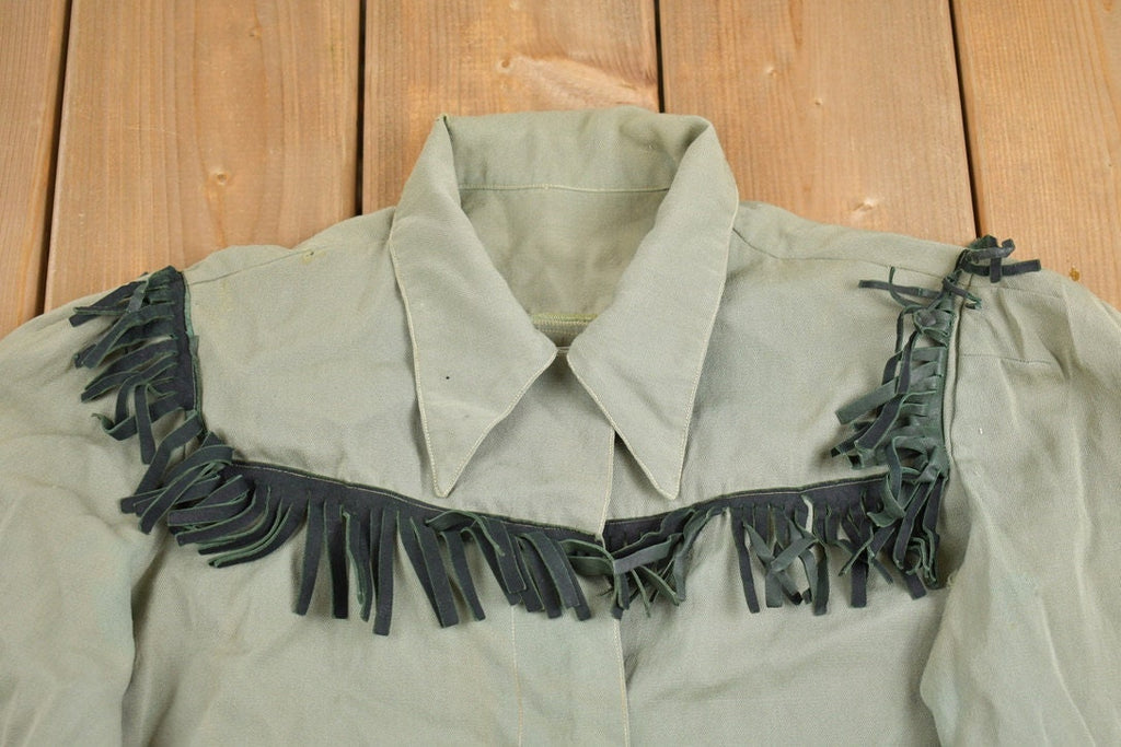 Vintage 1970s Fringe Button Up Shirt
