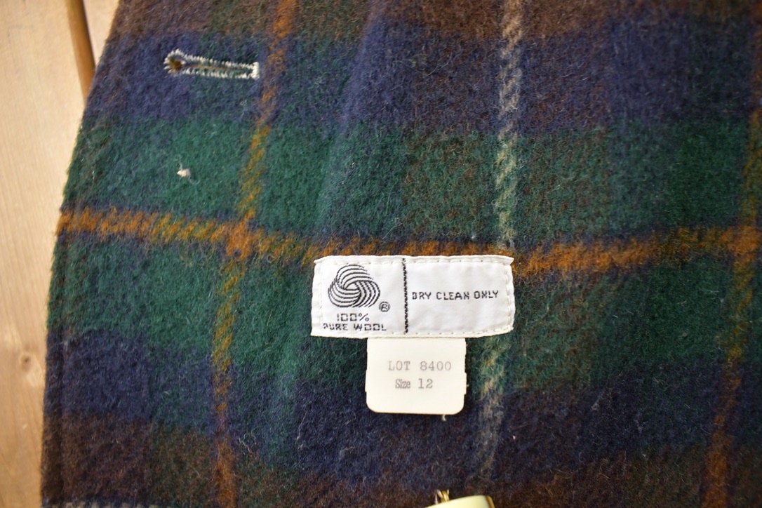 Vintage 1980s M. Liman Company Pure Wool Knit Jacket / Vintage Wool Coat / Plaid Jacket / Outdoor / Winter / Penguin Fashions