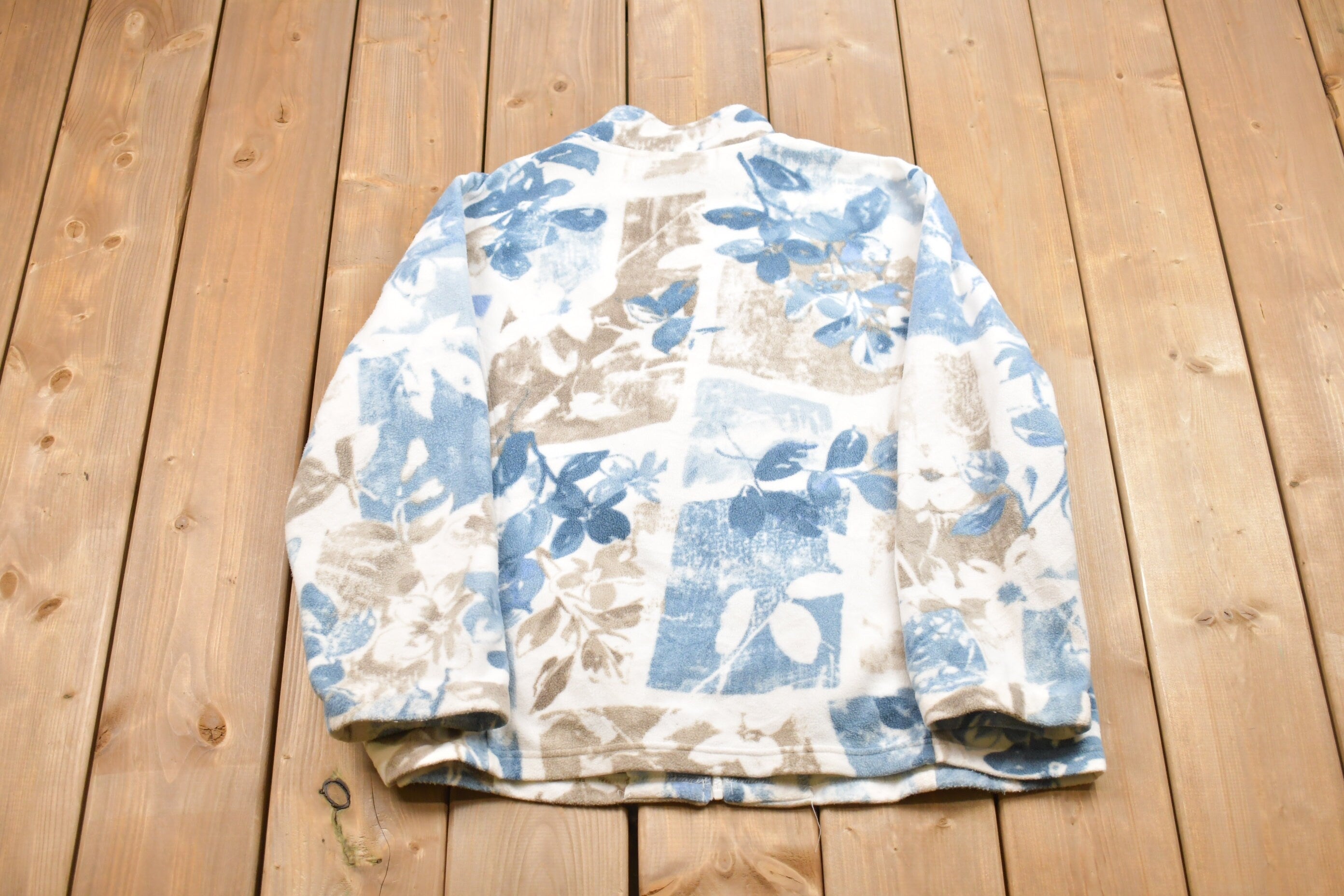 Vintage 1990s Alfred Dunner Fleece Zip Up Sweater