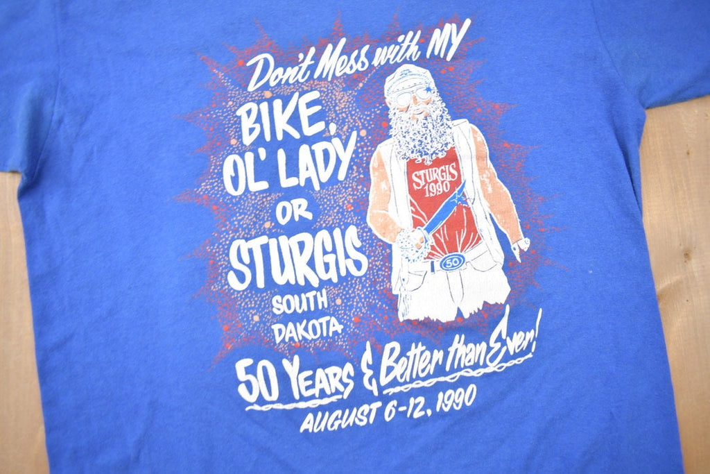 Vintage 1990 Sturgis Black Hills Bike Rally Motorcycle T-Shirt