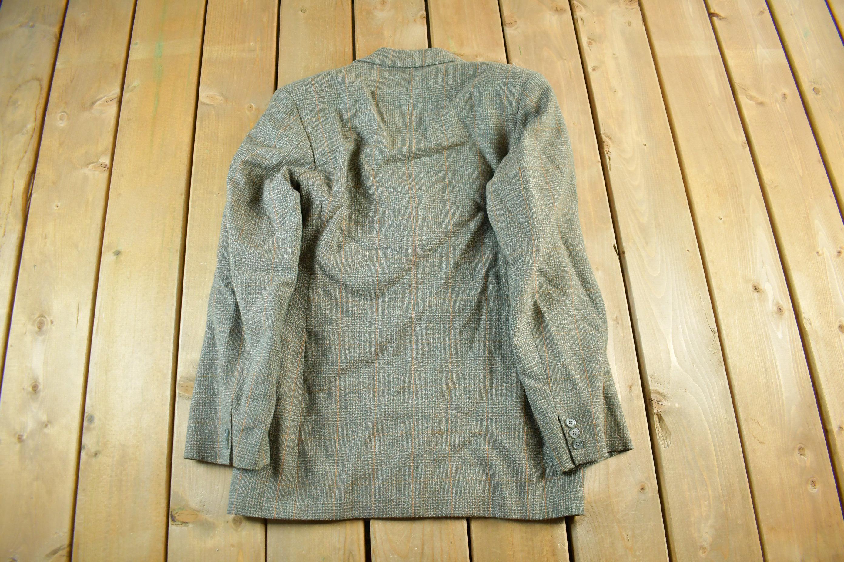 Vintage 1980s Irsih Tweed Wool Blazer Jacket Men's Medium