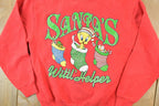 Vintage 1990s Santa's Wittl Helper Tweety Bird Christmas Looney Tunes Crewneck