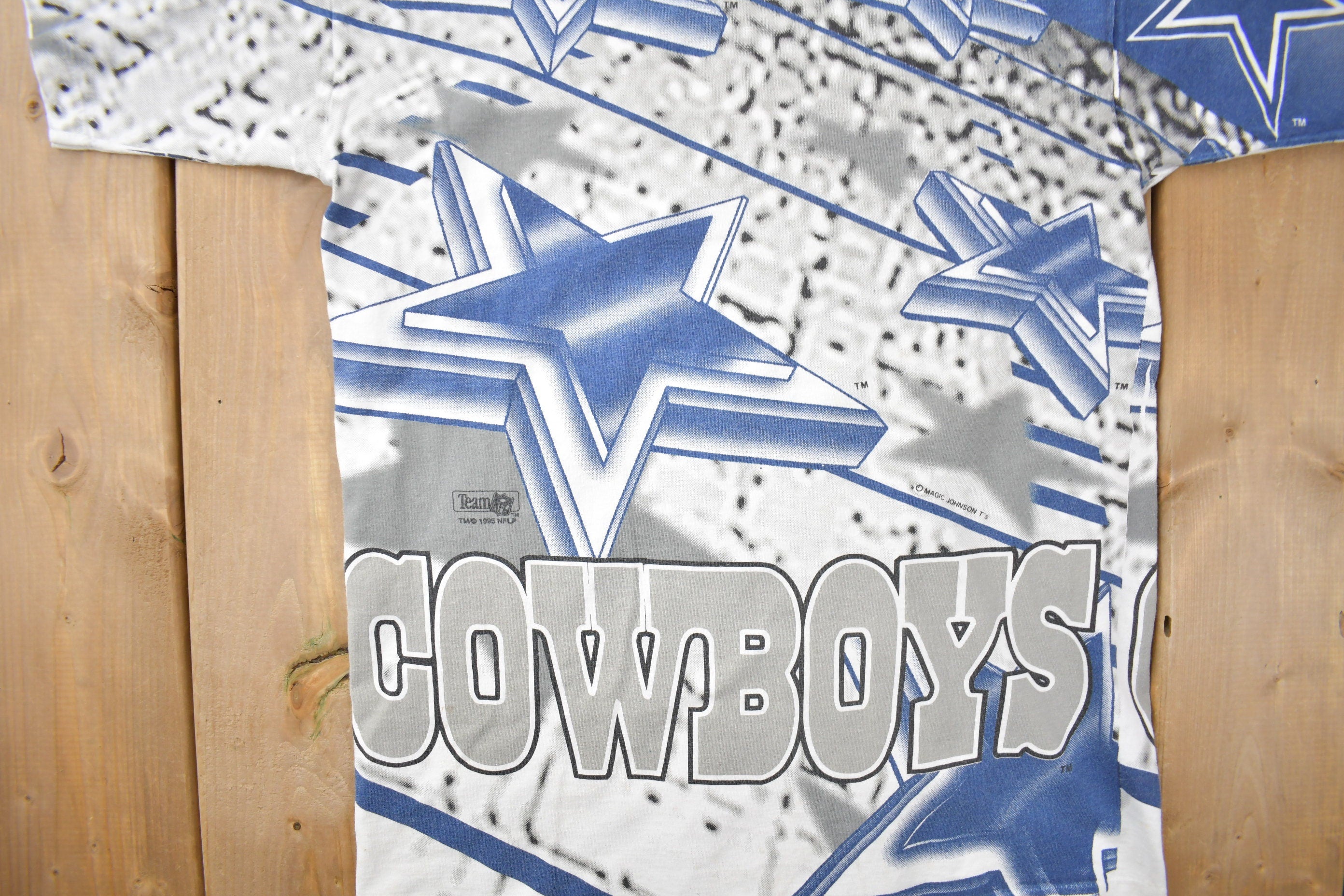 Vintage 1995 Dallas Cowboys NFL All Over Print T-Shirt