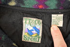Vintage 1990s TT & Co Quarter Zip Aztec Fleece Outdoorsman Sweater Men's XL