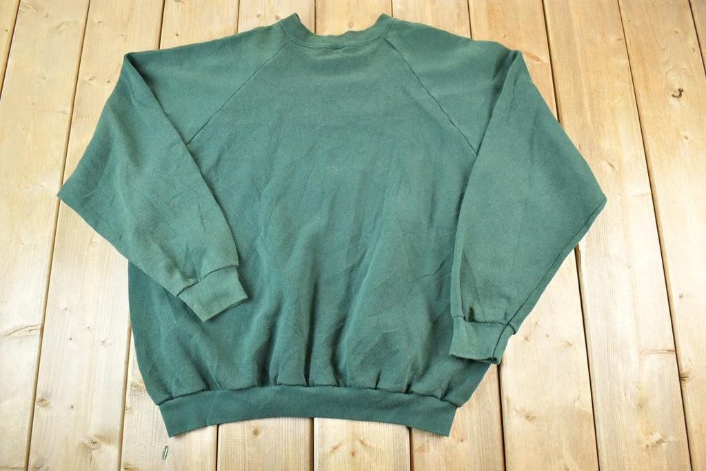 Vintage 1990s FOTL Blank Souvenir Olive Crewneck Sweatshirt Made In USA
