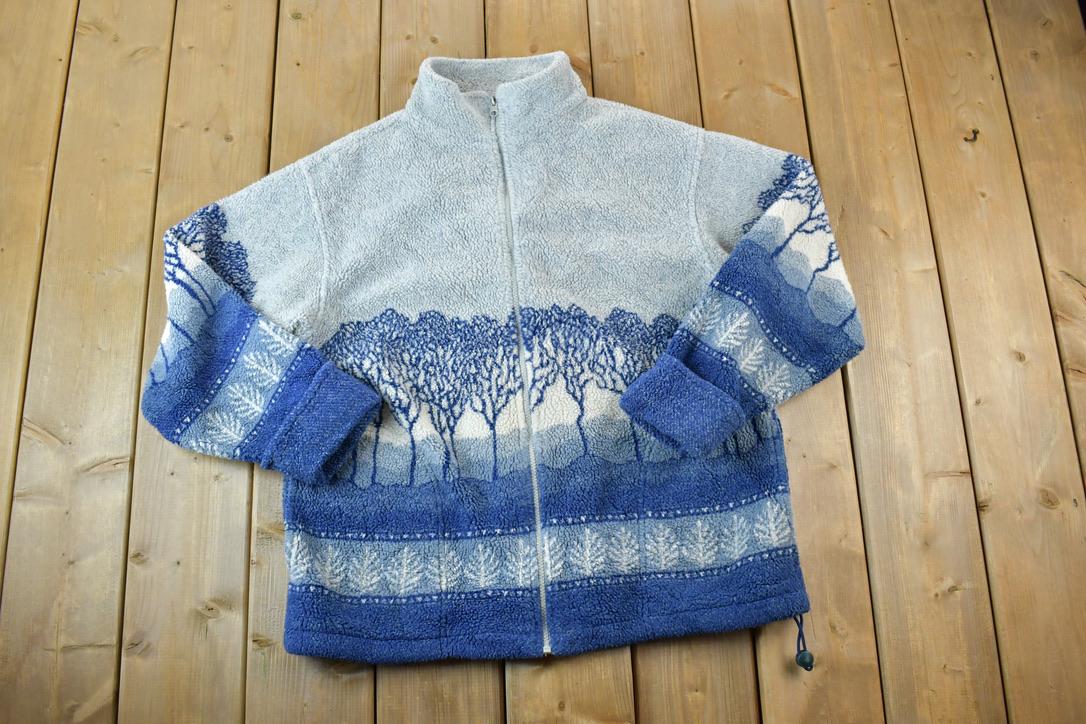 Vintage 1990s Northern Reflections AOP Fleece Sweater