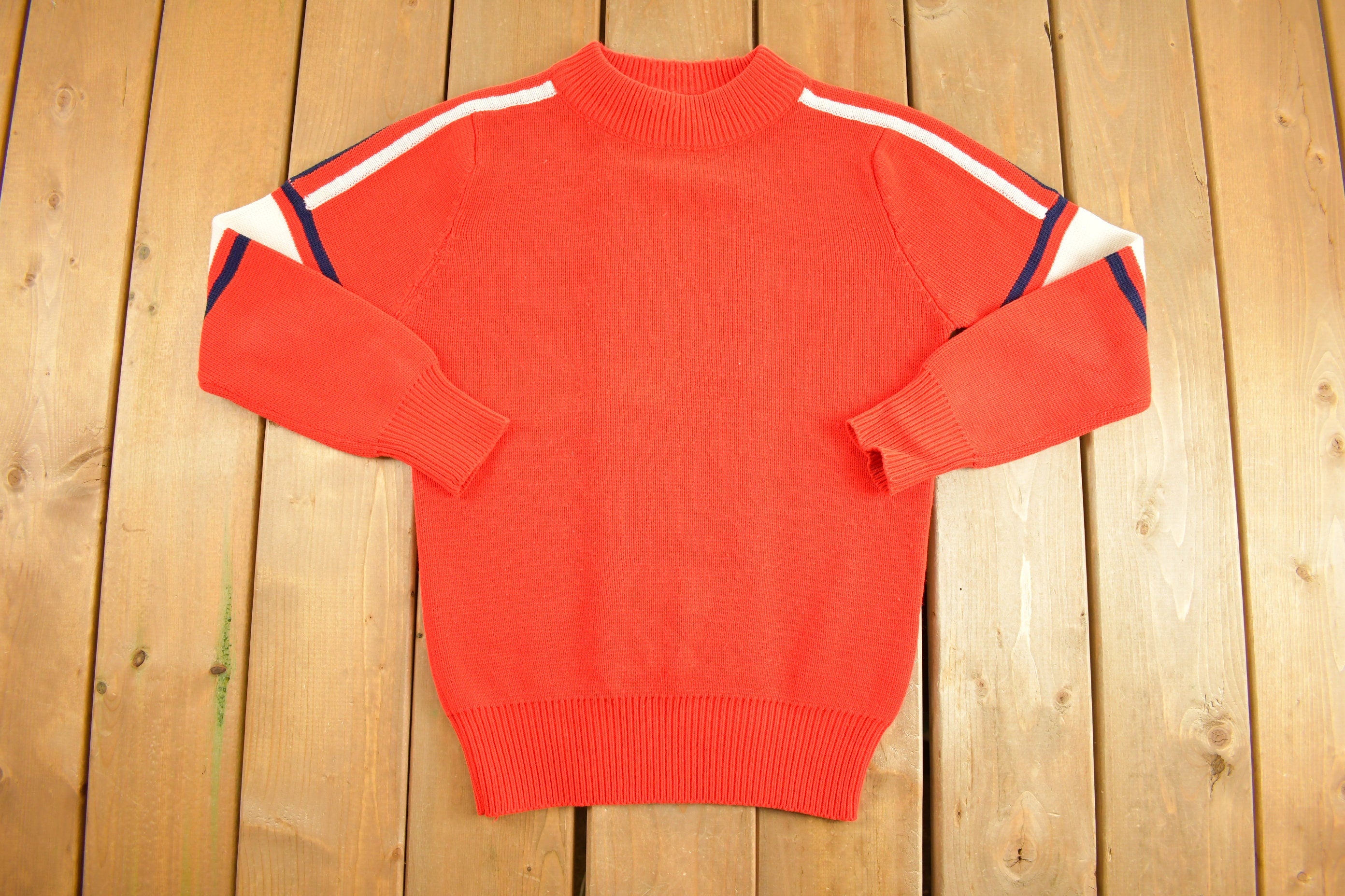 Vintage 1970s JC Penney Ski Apparel Knitted Crewneck Sweater