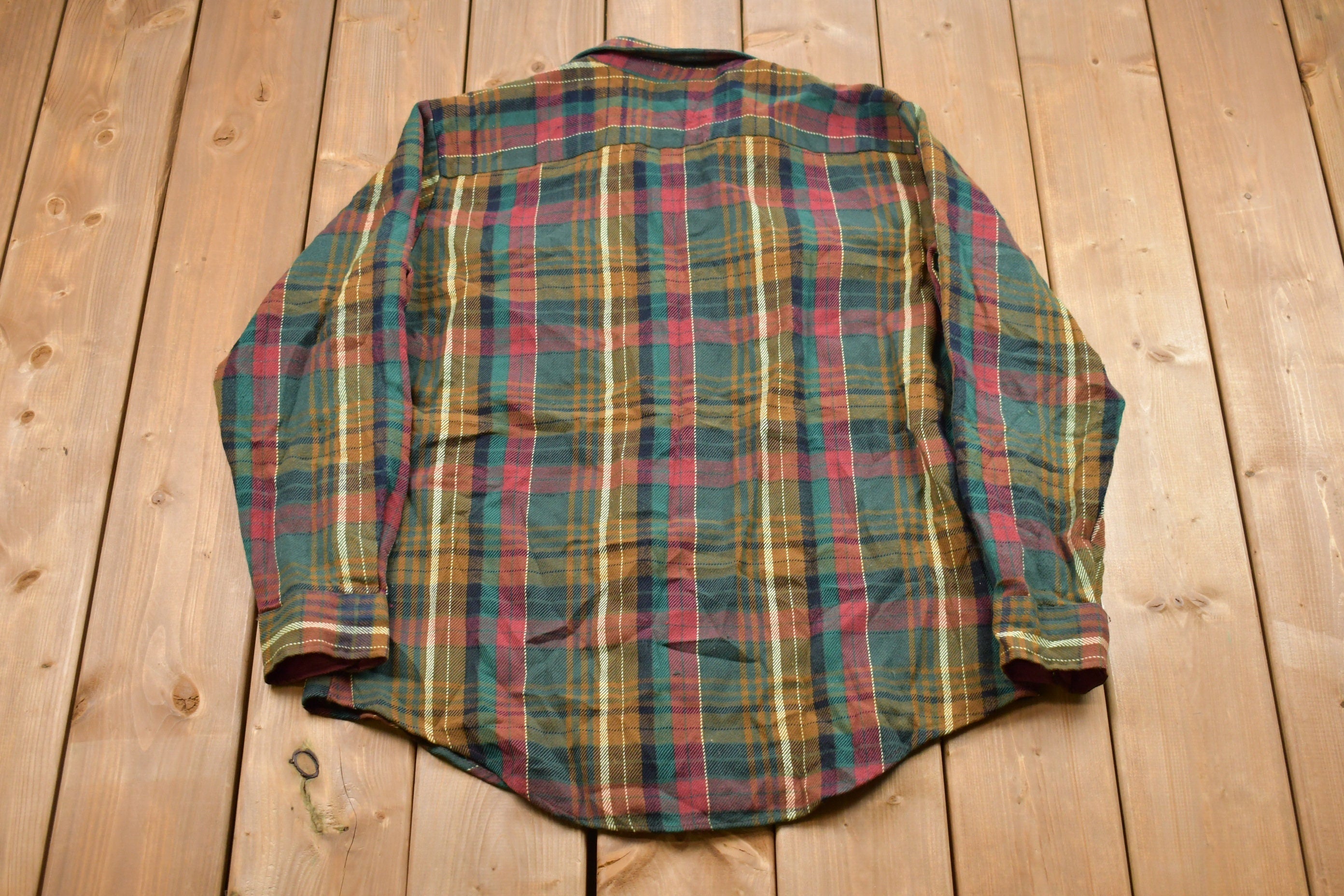 Vintage 1990s St. Johns Bay Lined Flannel Button Up Shirt