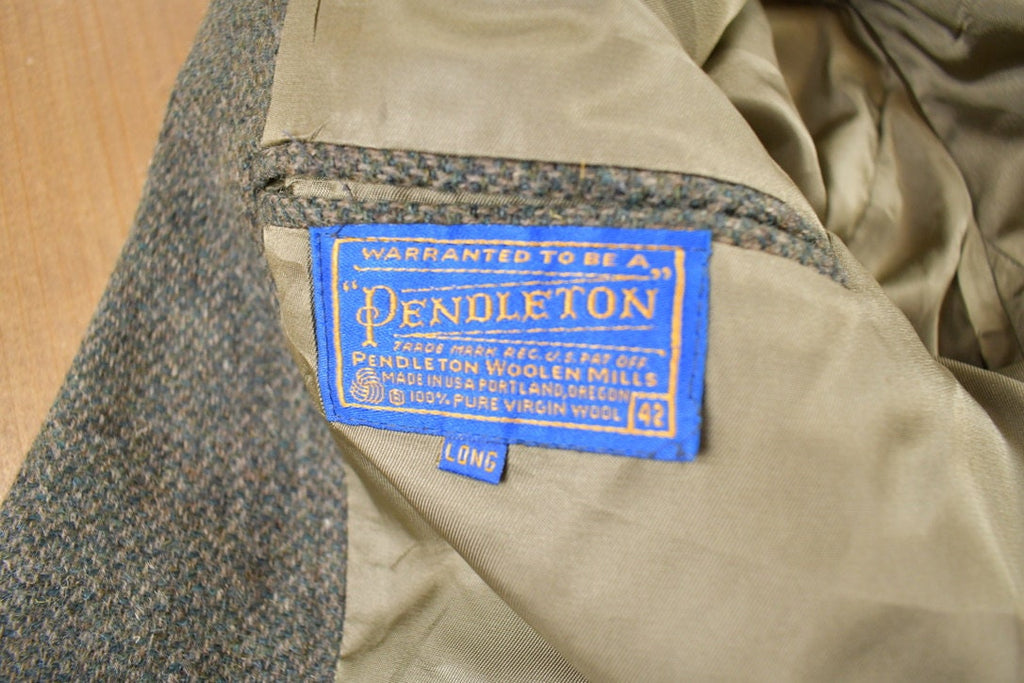 Vintage 1980s Pendleton Wool Button Up Blazer