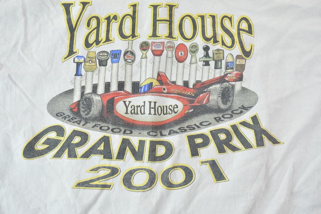 Vintage 2001 Yard House Bar Grand Prix Single Stitch Graphic T-Shirt
