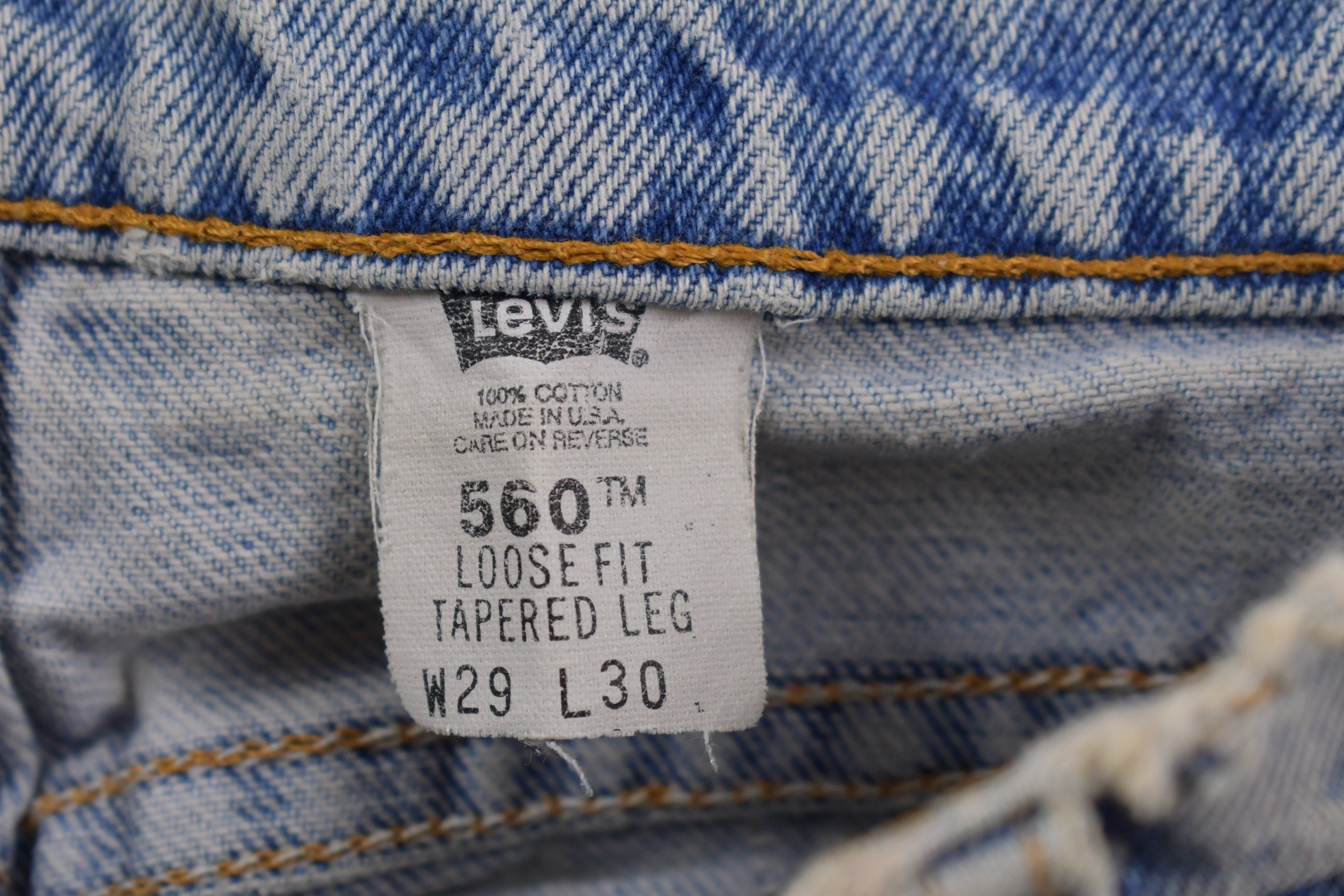 Vintage 1990s Levi's 560 Red Tab Distressed Jeans Size 28 x 29