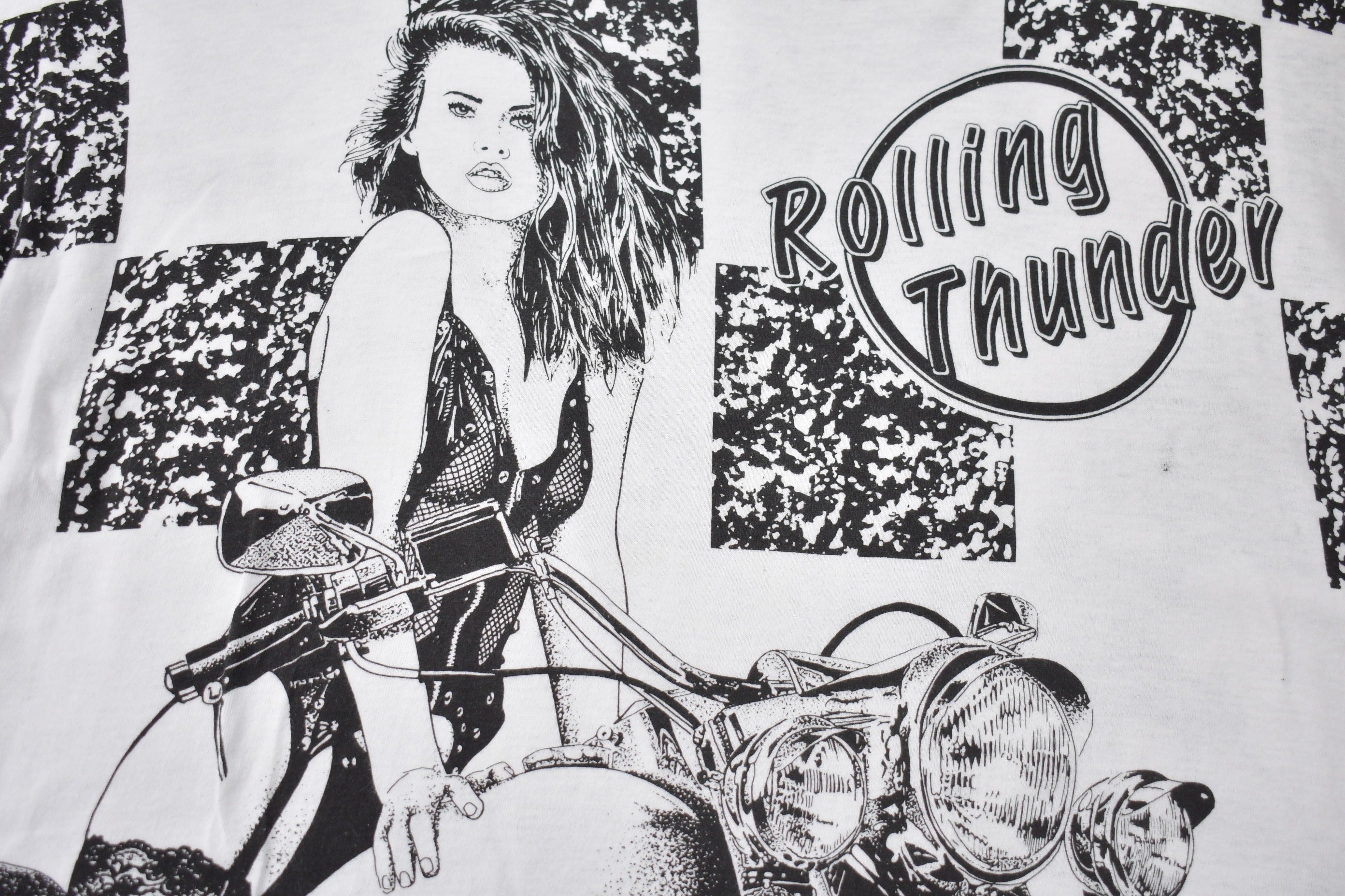 Vintage 1990s Motorcycle Chick Graphic T Shirt