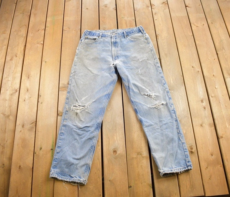 Vintage 1990s Carhartt Blanket Lined Work Pants Size 38x32