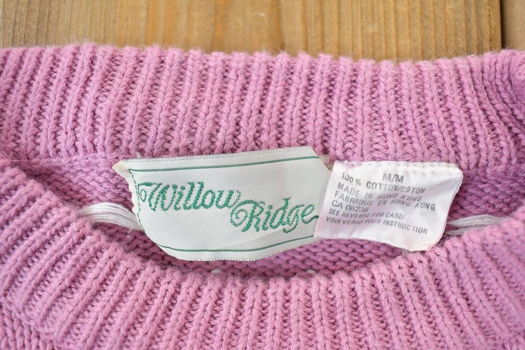 Vintage 1990s Willow Ridge Floral Knit Crewneck Sweater