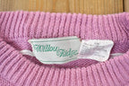 Vintage 1990s Willow Ridge Floral Knit Crewneck Sweater
