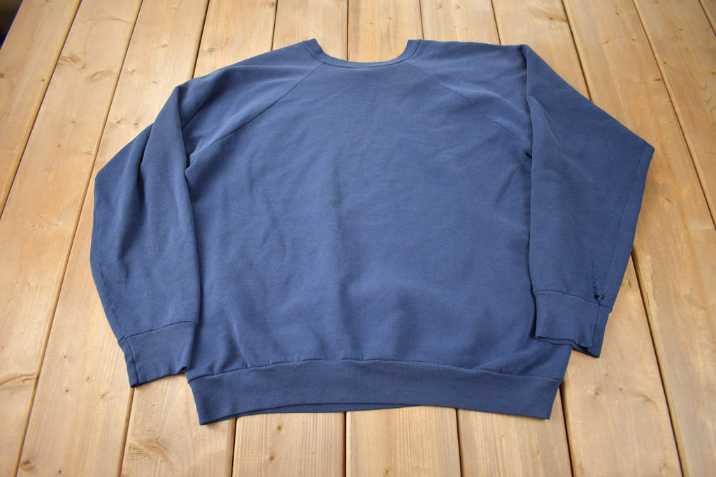 Vintage 1980s Syracuse University Distressed Collegiate Raglan Crewneck Made In USA