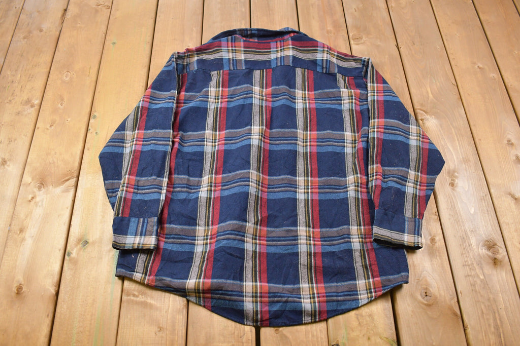 Vintage 1990s Northwest Territory Lined Plaid Button Up Shirt