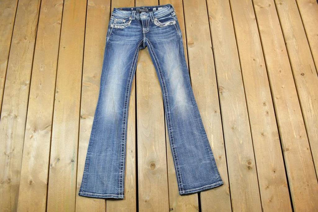 Vintage Y2K Miss Me Bedazzled Low Rise Jeans Size 26x31