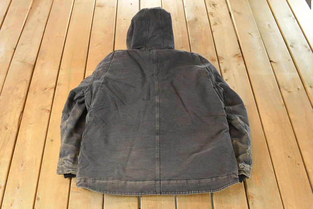 Vintage Y2K Carhartt Sherpa Lined Sandstone Jackson Work Jacket Men's Large