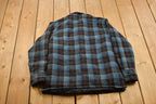 Vintage 1990s Gentlemens Row Plaid Wool Flannel Button Up Shirt