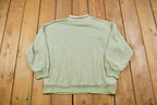 Vintage 1990s Floral Collared Crewneck Sweatshirt