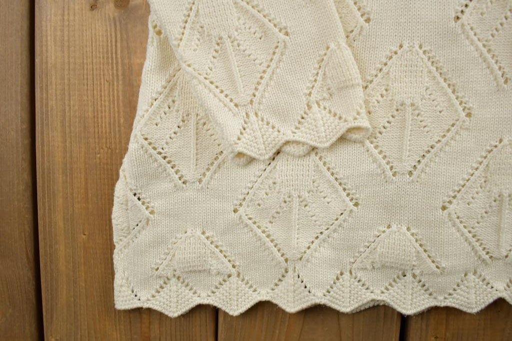 Vintage 1990s Via Moda Cable Knit Crewneck Sweater