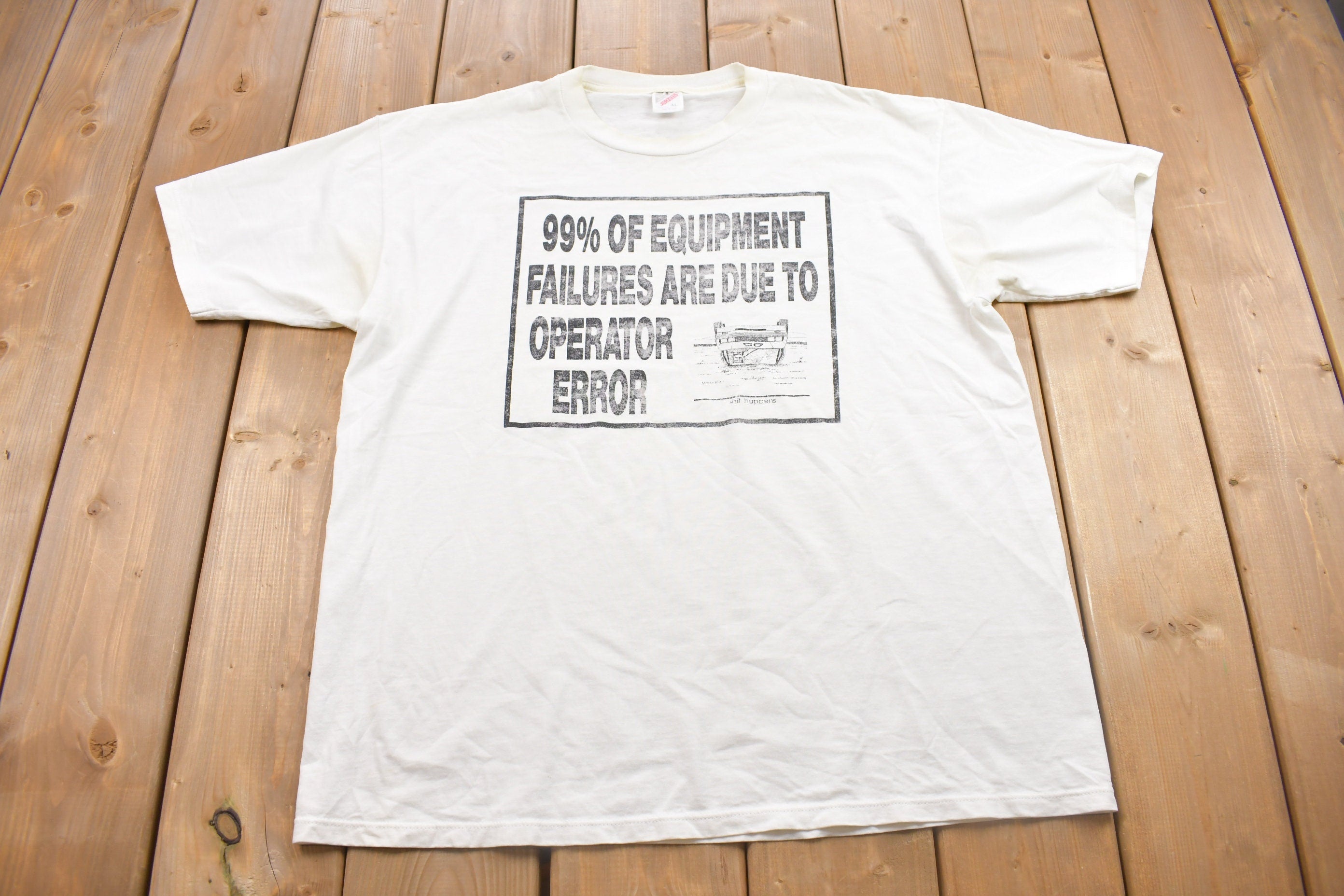 Vintage 1990s Jerzees Funny Graphic T Shirt