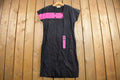 Vintage 1960s Short Sleeve Mock Neck Mod Mini Dress