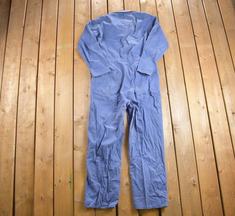 Vintage 1980s Work Wear Brand Coveralls / Vintage Coveralls / Vintage Workwear / Distressed Workwear / One Piece Work Suit / Made in USA