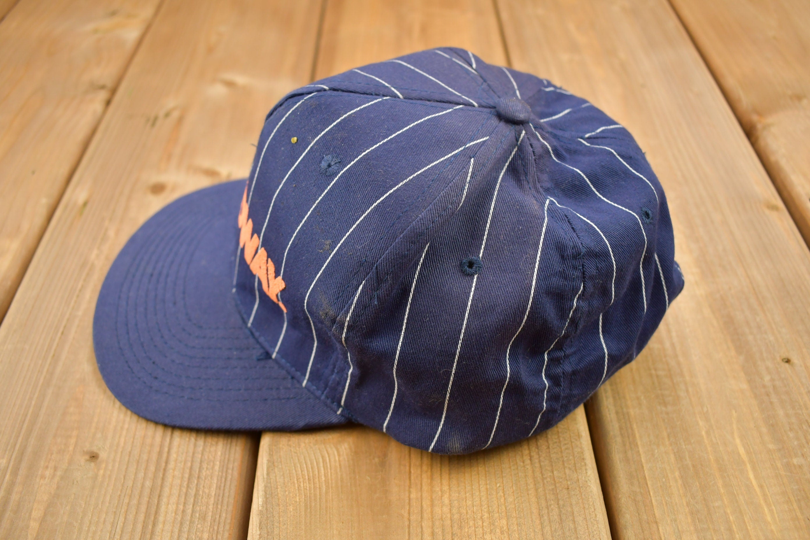 Vintage 1990s Roadway Striped Snapback Hat