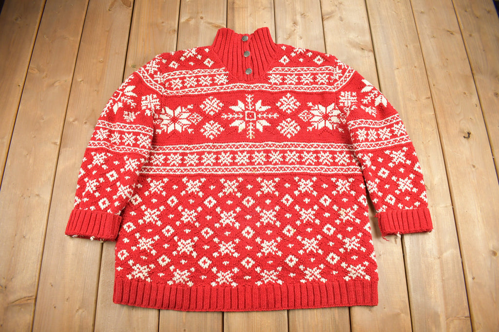Vintage 1990s Lauren Ralph Lauren Snowflake Knit Women's Sweater
