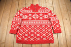 Vintage 1990s Lauren Ralph Lauren Snowflake Knit Women's Sweater