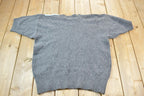 Vintage 1990s Evan Picone Argyle Knit Short Sleeve Crewneck Sweater