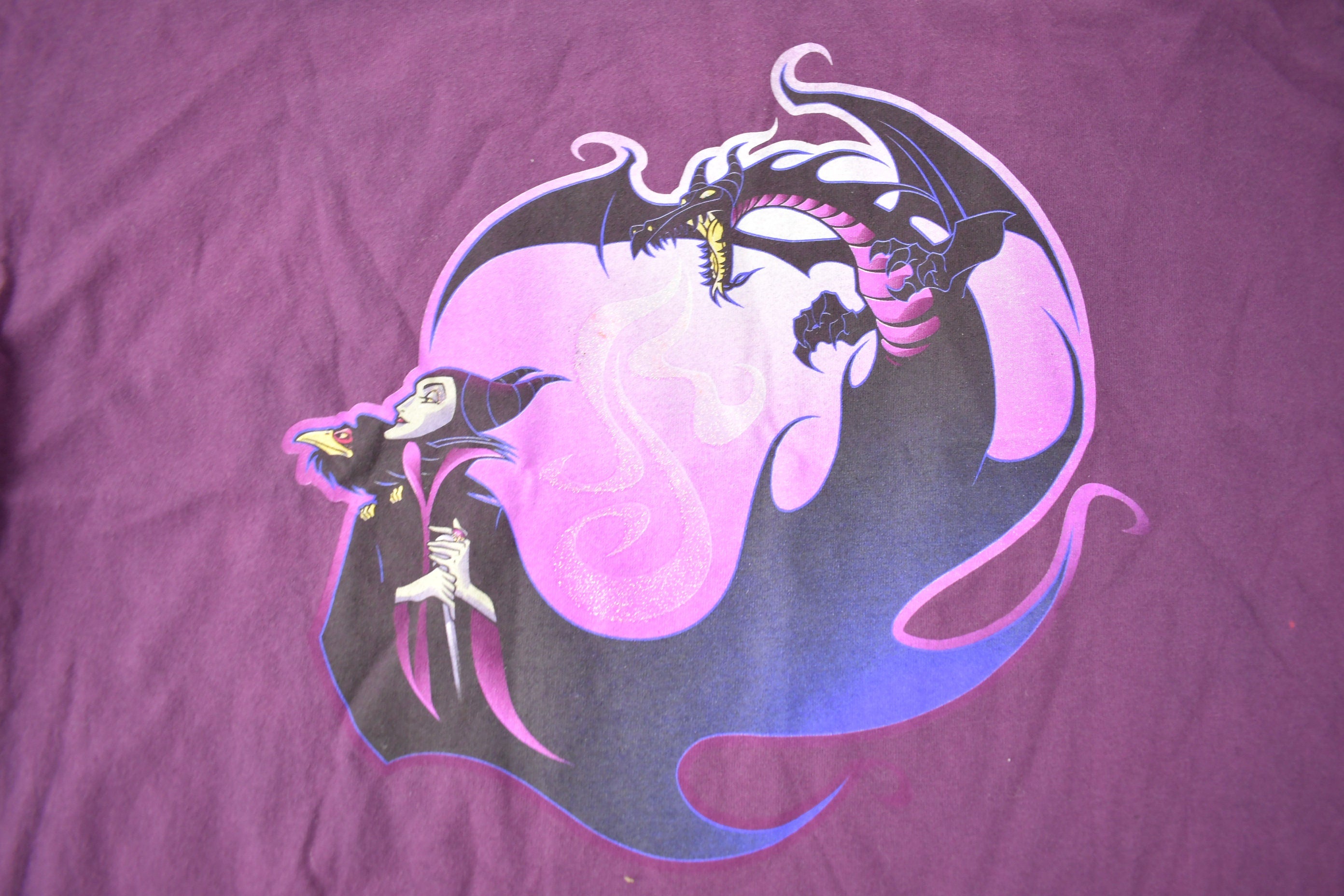 Vintage 1990s Walt Disney World Maleficent Disney Villains Graphic T-Shirt Size XL