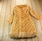 Vintage 1970s Full Length Red Fox Fur Coat Made In Canada
