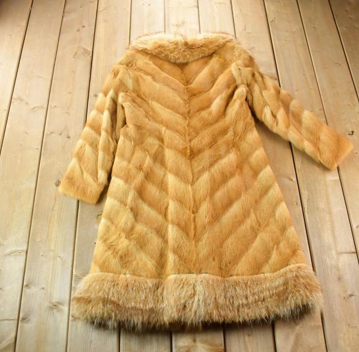 Vintage 1970s Full Length Red Fox Fur Coat Made In Canada