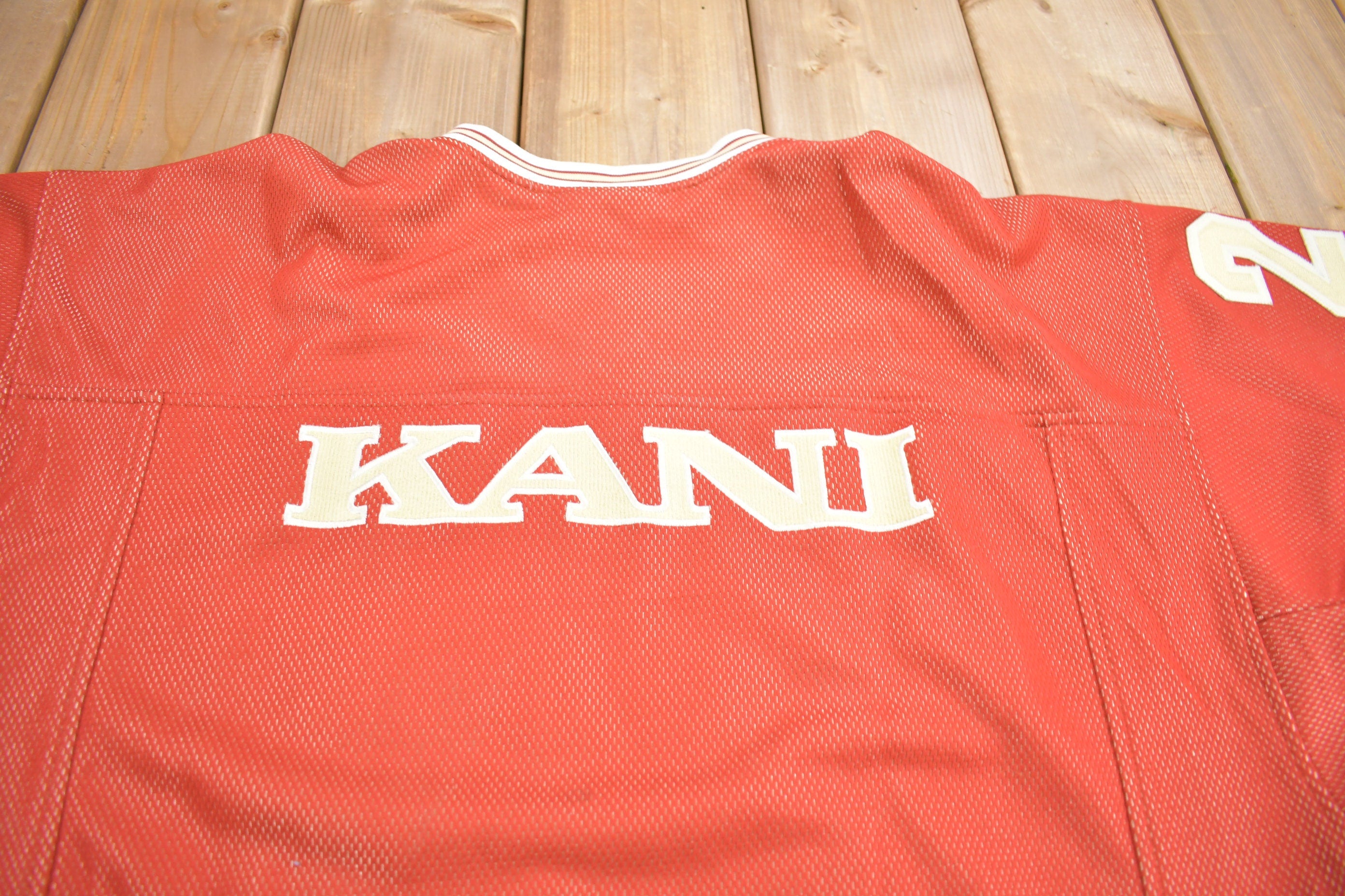 Vintage 1990s Karl Kani Embroidered Football Jersey / Streetwear / Vintage Kani Endurance / Vintage Jersey