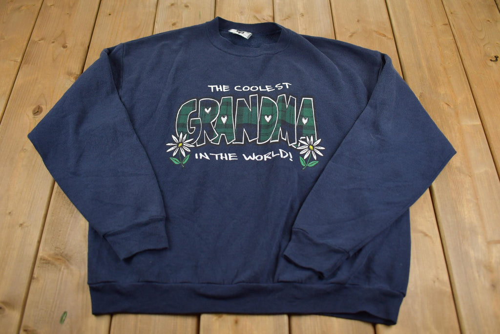 Vintage 1990s Lee Coolest Grandma In The World Sweater Made In USA