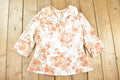 Vintage 1960s Floral Print Button Up Shirt Women's M