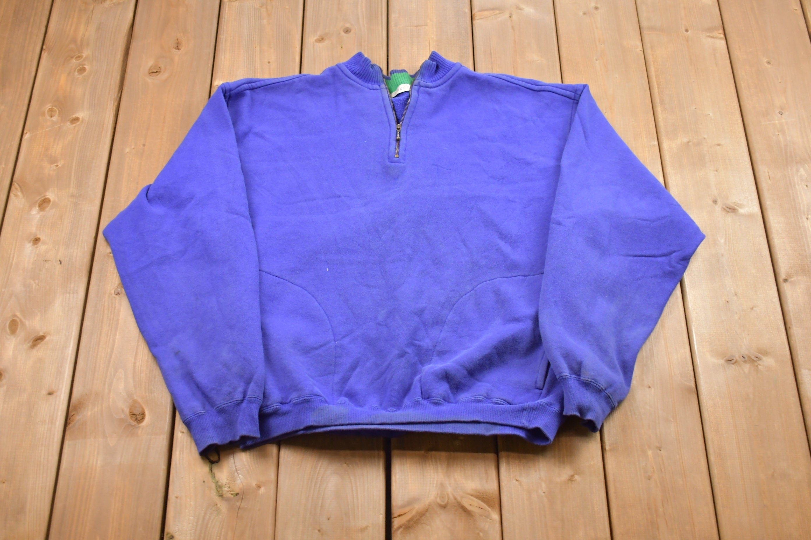 Vintage 1990s Caliborne Quarter Zip Sweatshirt