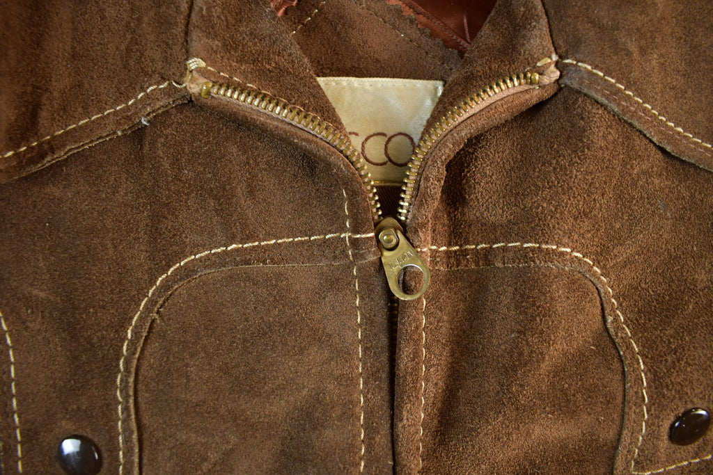 Vintage 1980s Cresco Suede Leather Jacket Adult Small