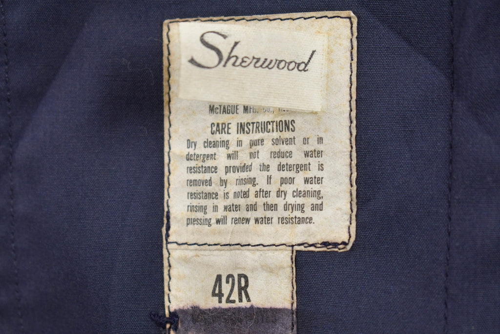 Vintage 1983 Military Blue All Weather Wool Lined Trench Coat